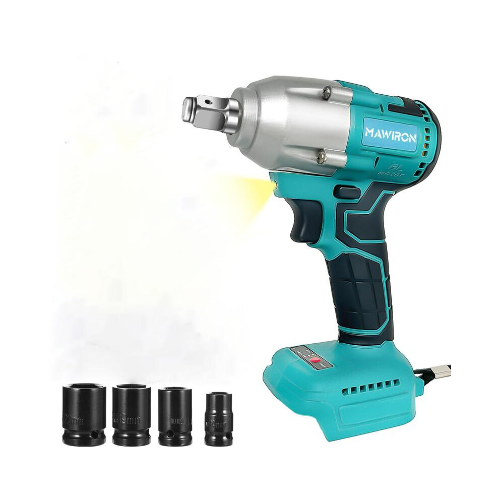 ((No Battery)Wrench Screwdriver) (For Makita 18V Battery)Cordless Impact Wrench,Brushless Power Impact Gun1/2Inch Max Torque 330 Ft-Lbs(450Nm),With2ba 3682582911201