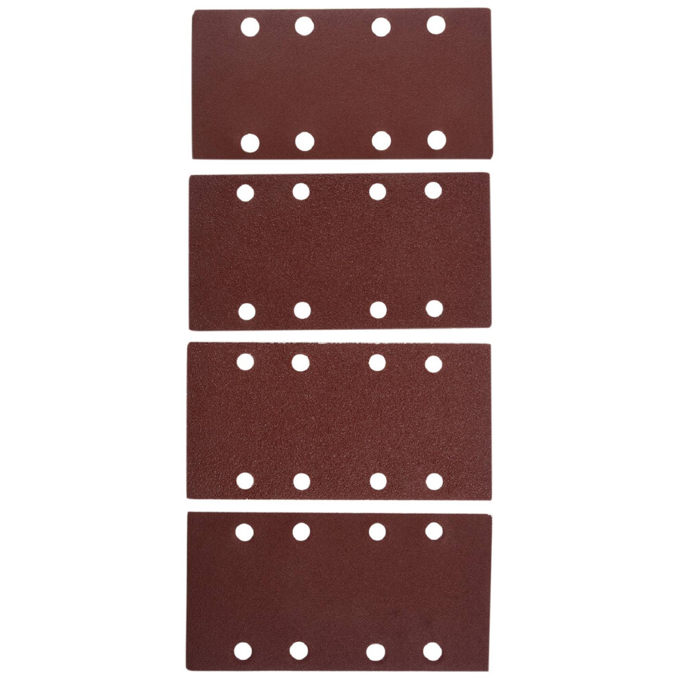 25 Pcs Sanding Pads,Sanding Paper Hook And Loop Sand Sheet 93X185mm Punched 8 Holes Grits 40/60/80/120 Fit Orbital Sander Multi-Sander Aluminum Oxide 4852966702988