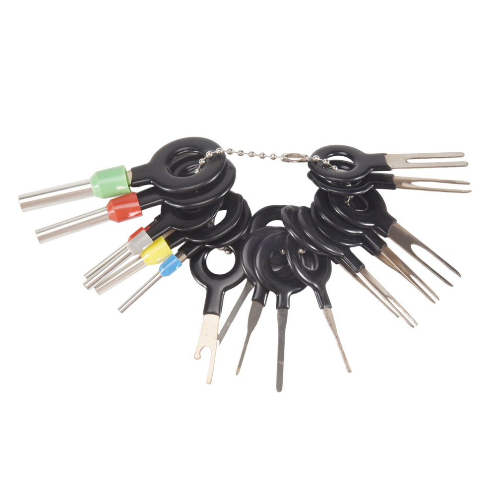 18Pcs Wire Terminal Removal Tool Car Electrical Wiring Crimp Connector Black 4852966700809