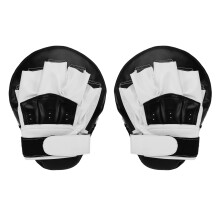 Manoplas de boxeo de cuero con enfoque de golpeo, almohadillas de entrenamiento para karate, patadas de muay thai, sparring, dojo y artes marciales.