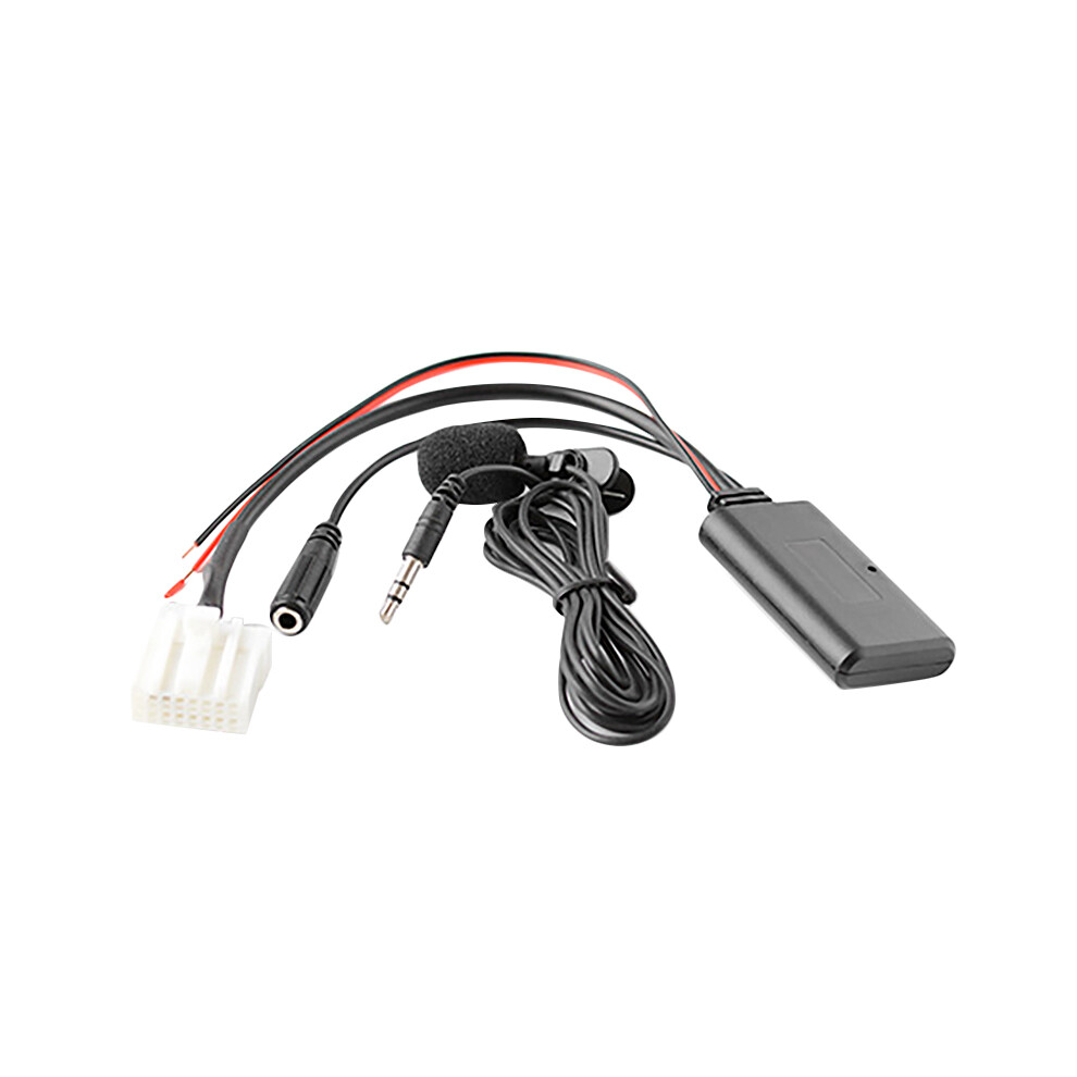 Car Bluetooth 5.0 Aux Cable Microphone Handsfree Mobile Phone Free Calling Adapter For 2 3 5 6 Mx5 Rx8 Cx7 White 4852966705187
