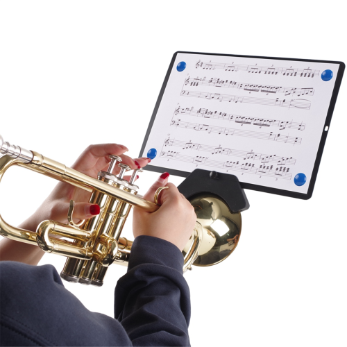 Leggio portatile regolabile multiuso per tromba, cornetta, clarinetto e flautista 2