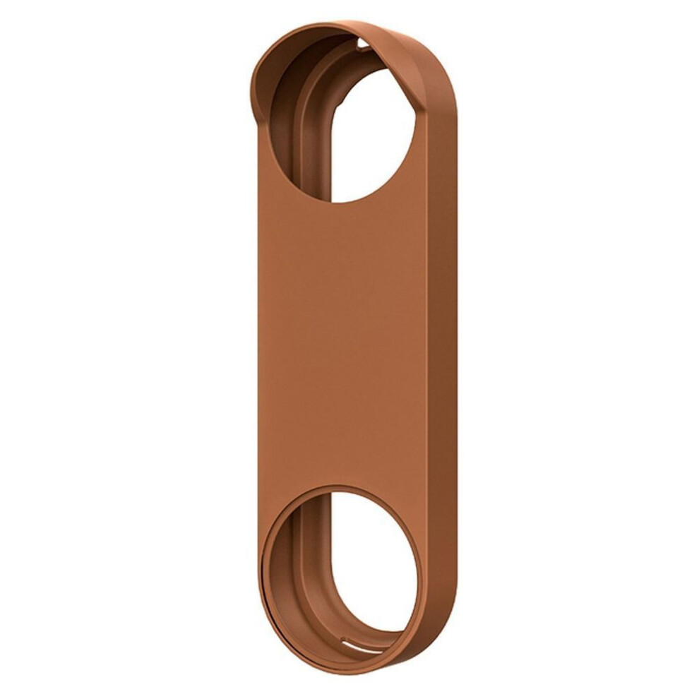 (brown) Waterproof Home For Google Nest Silicone Case Protective Cover Protector Doorbell Cover