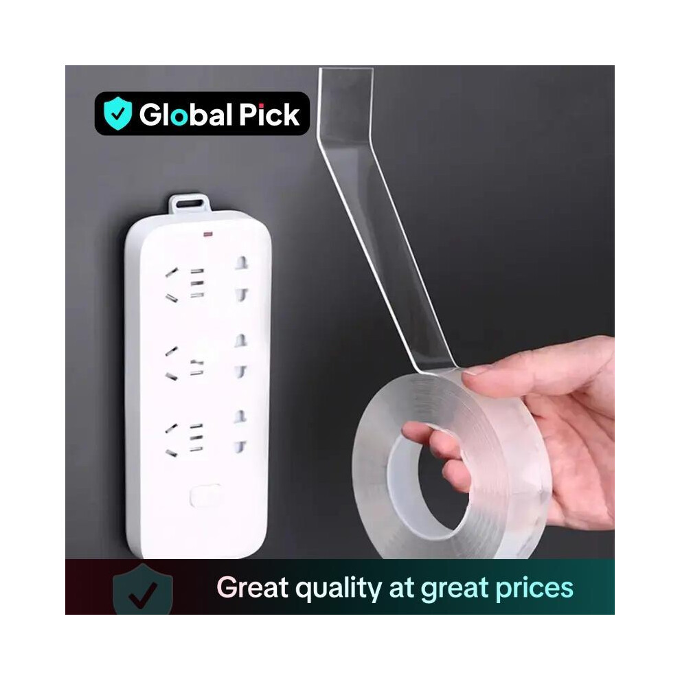 (Clear, 3m*2 pcs) Transparent Heavy Duty Double Sided Tape, 1/2/3/5m Multifunctional Self-adhesive Tape, Washable Adhesive Tape for Office, Car, Livin-image-OPC-PHDS7KD-NEW