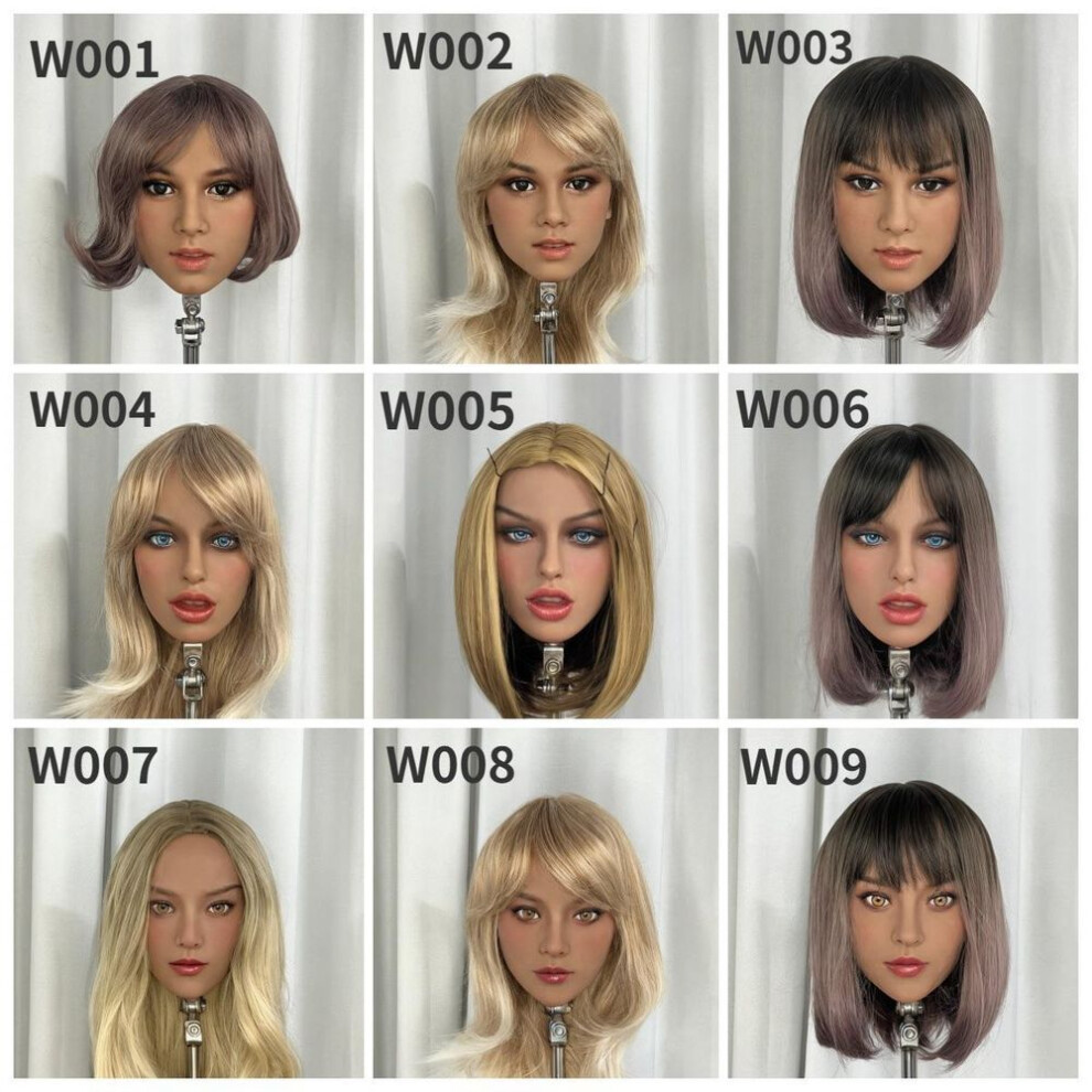 (as the picture, W006) Solid Dolls Tpe Head Can Be Used For Oral Sex Multiple Head Shapes Are Available For Permanent Exquisite Head Molds Man