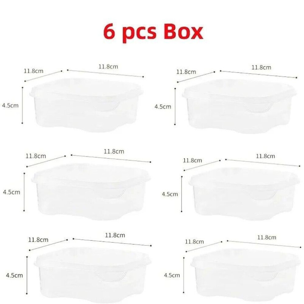 6 Pcs 350ml Refrigerator Frozen Meat Storage Box Fresh-keeping Box Superimposed Organizadores Food Storage Containers