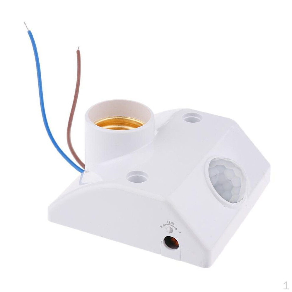 Pir Motion Sensor Light Socket For E27 Bulb, Bulb Base With Adjustable Auto On/off Night