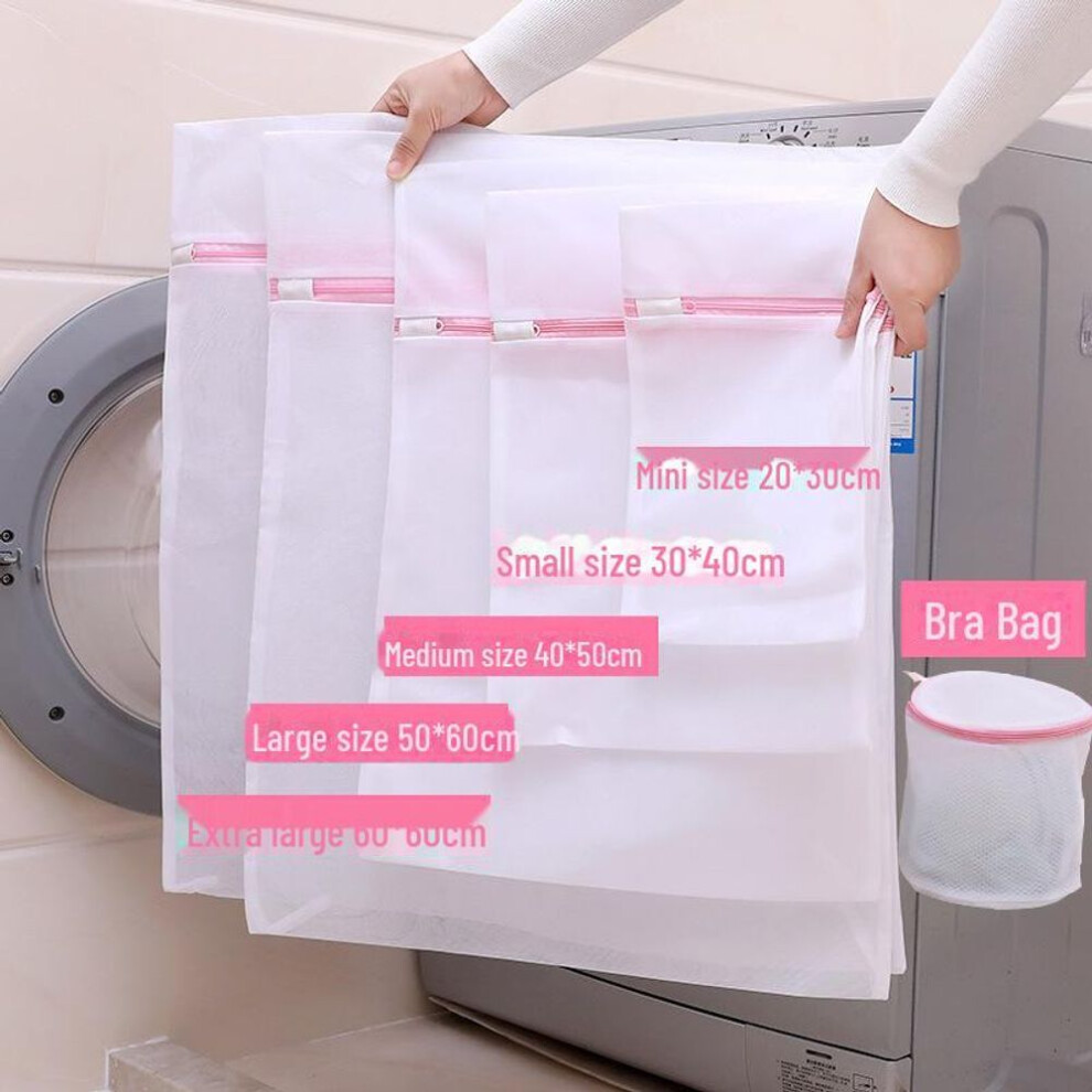 (as the picture, Sandwich bra bag) Thickened Mesh Laundry Bag Set - Underwear & Bra Wash Bags With Zippers