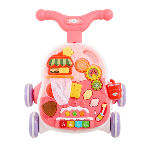 Living And Home (Pink) 2 IN 1 Walker & Activity Table 2