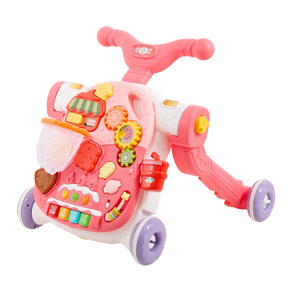 (Pink) 4 IN 1 Walker & Activity Table