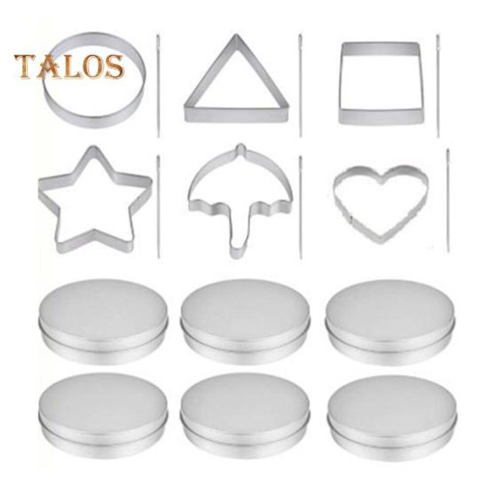 (as the picture, B) Cookie Cutters Biscuit Molds Korean Sugar Candy Making Tools Squid Sugar Game Kit Umbrella Triangle Star Round Shapes Stainless Steel Baking Diy Tools