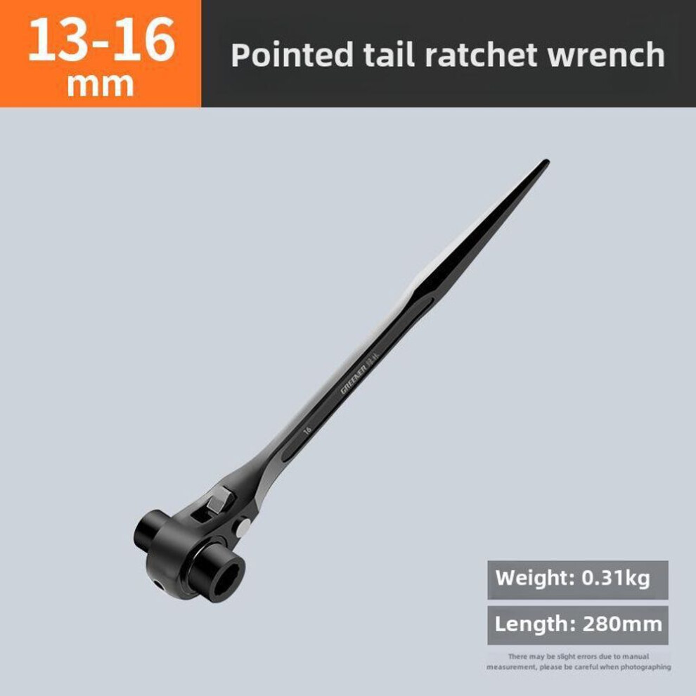 (as the picture, 13-16mm) Green Forest Dual-headed Ratchet Wrench – Auto Repair Tool With Quick Release & Labor-saving Design