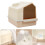 Living And Home Durable PP Foldable Cat Litter Box 3