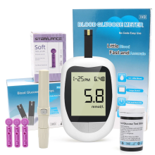 Blood Sugar Tester Diabete Test Kit Glucose Monitor 50 Test Strip & 50 Lancet