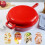 Living And Home (Red) 2 in 1 Cast Iron Combo Cooker 4