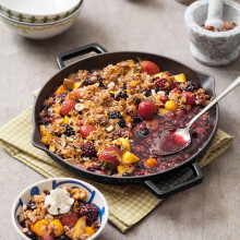 (30cm Dia) Round Cast Iron Skillet with Handles