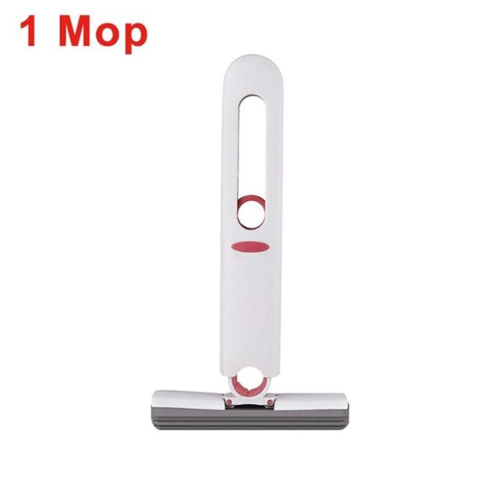 (as the picture, 1 Mop) Powerful Squeeze Mini Mop Folding Home Cleaning Mops With Sponge Self-squeezing Floor Washing Mops Desk Window Car Clean Tools