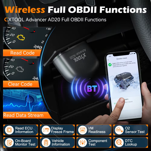 XTOOL Advancer AD20 Mini Bluetooth 5.0 OBD2 Scanner 1