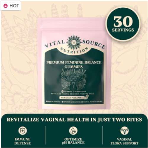 Vital Source Feminine Balance Gummies  Hawaiian Pineapple 1
