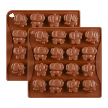 2 Pack Olifant Chocolade Snoep Mallen Olifant Siliconen Keto Vetbommen Mallen Mini Zeep Krijt Smelthars Vorm Ijsblokjesbakje Baby Douche Feestartikel