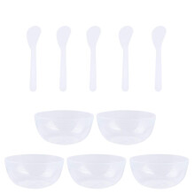 10Sets Slime Bowl Slime Mixing Tool Makeup Bowl Crystal Mud Mixing Bowls Plastic Glue Mixer for Makeup Crafts (Transparent)