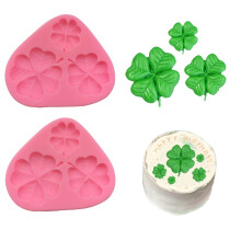 2PCS Four Leaf Clover Silicone Molds for Cake Cupcake Decoration Premium Fondant Chocolate Mold for DIY Candy Cookie Jelly Sugar Crafts Clay Mou