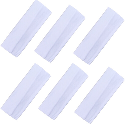 Fasce per Capelli in Cotone da 3" Pack Elastiche per Yoga e Sport - 6 pezzi