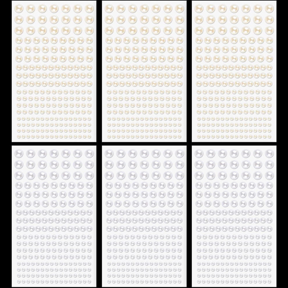 1182 Stuks Parels Stickers voor Haar Gezicht, Zelfklevende Parels voor Ogen Nagels Makeup en DIY