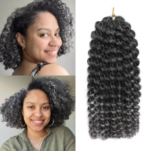 12 inch 5 stuks Wand Curl Gehaakt Haar Jamaicaanse Bounce Gehaakt Haar Kort Vlechthaar Krullend Gehaakt Haar 20 Wortels/Pack (T-Grijs)