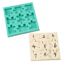 9-cavity puzzle piece en silicone moules de fondant silicone puzzle chocolate moule moule gommeux bombes de moule