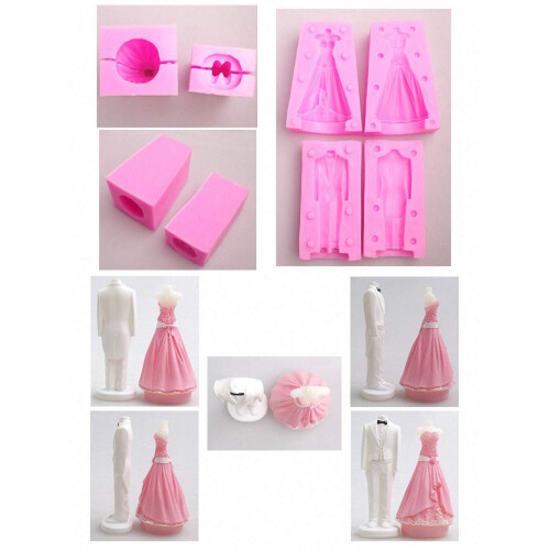 Moule de robe de mariee de smoking 3D Bride and Groom Smooth 1