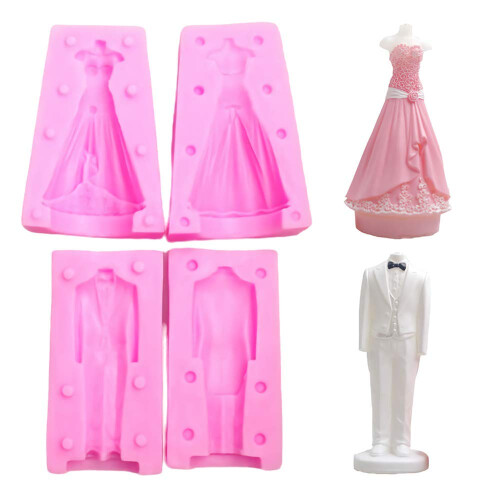 Moule de robe de mariee de smoking 3D Bride and Groom Smooth