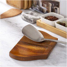 Acacia Spoon Rest Double Spoon Rest For Stove Top Handmade Wooden Spoon Rest for Kitchen Wooden Spoon Holder for Kitchen Counter With Non Slip