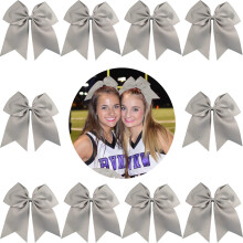 7" Jumbo Cheer Bow Grote Haarstrikken met Ponytail Houder Klassieke Accessoires voor Meisjes
