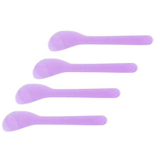 50 Stück 5 Zoll Lila Professionelle Plastik Gesichtscreme Spatel Misch- und Probenlöffel