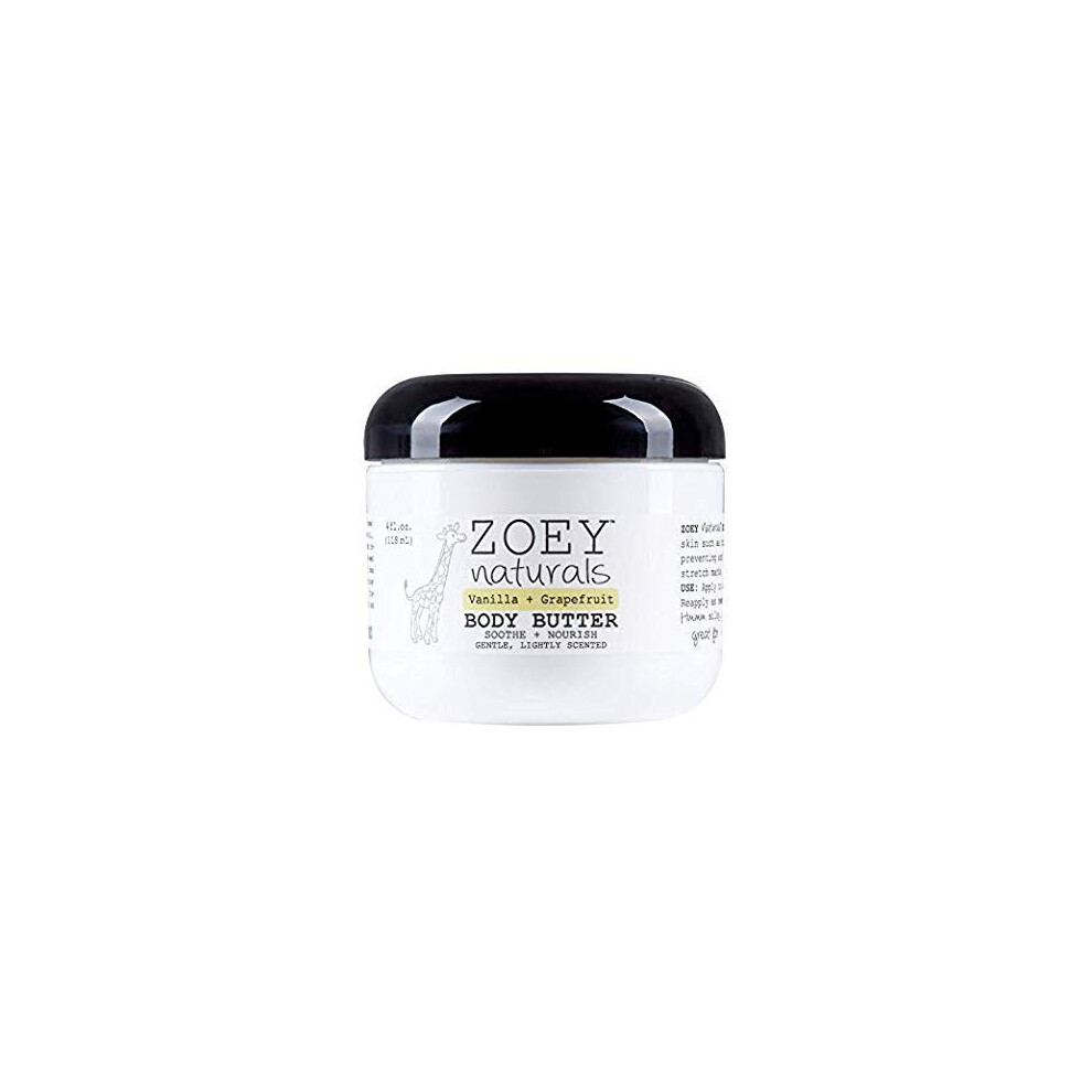 Beurre corporel     la vanille et au pamplemousse Zoey Naturals absolument naturel - 113 g avec beurre de karit    nourrissant et huile de coco - San
