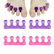 Lot de 4 séparateurs d'orteils pour pédicure, pour femmes, pour un toilettage facile des ongles des doigts et des pieds, en gel souple, pour sépa