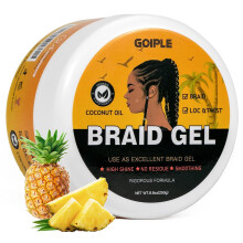 8.8OZ Sterke fixatie Vlechtgel voor Twists Locs Cornrows - Tames Frizz High Shine Geen schilfers Gemakkelijke randcontrole