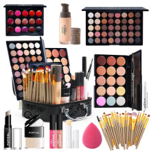 Kit trucco multiuso tutto in uno per donna - Set di pennelli per il trucco, palette di ombretti, lucidalabbra, trousse per il trucco, matita per