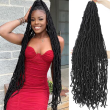 40 inch nieuwe zachte locs gehaakt haar 6 pakjes natuurlijke kleur faux locs gehaakte vlechten haar pre looped synthetisch super lang pre verlengde g