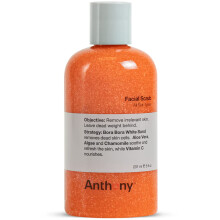 Anthony Facial Scrub - Lavagem facial esfoliante masculina com vitamina C, Aloe, camomila e algas para limpeza profunda e desintoxicao 8 Fl Oz