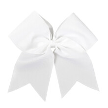 AMYDECOR 7 inch jumbo effen kleur strikken met alligator haarclips voor meisjes en vrouwen (wit)
