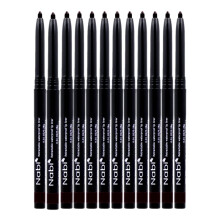 Beauty Spot (12pcs) Nabi Retractable Waterproof Eyeliner Pencil - Long Lasting Fade Resistant Formula - Quick Makeup Remover (Black)