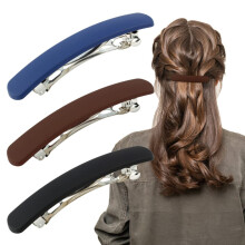 ATODEN Hårklämmor för kvinnor - 3 st matta barrettes för tunt hår, 3,54" platta klämmor