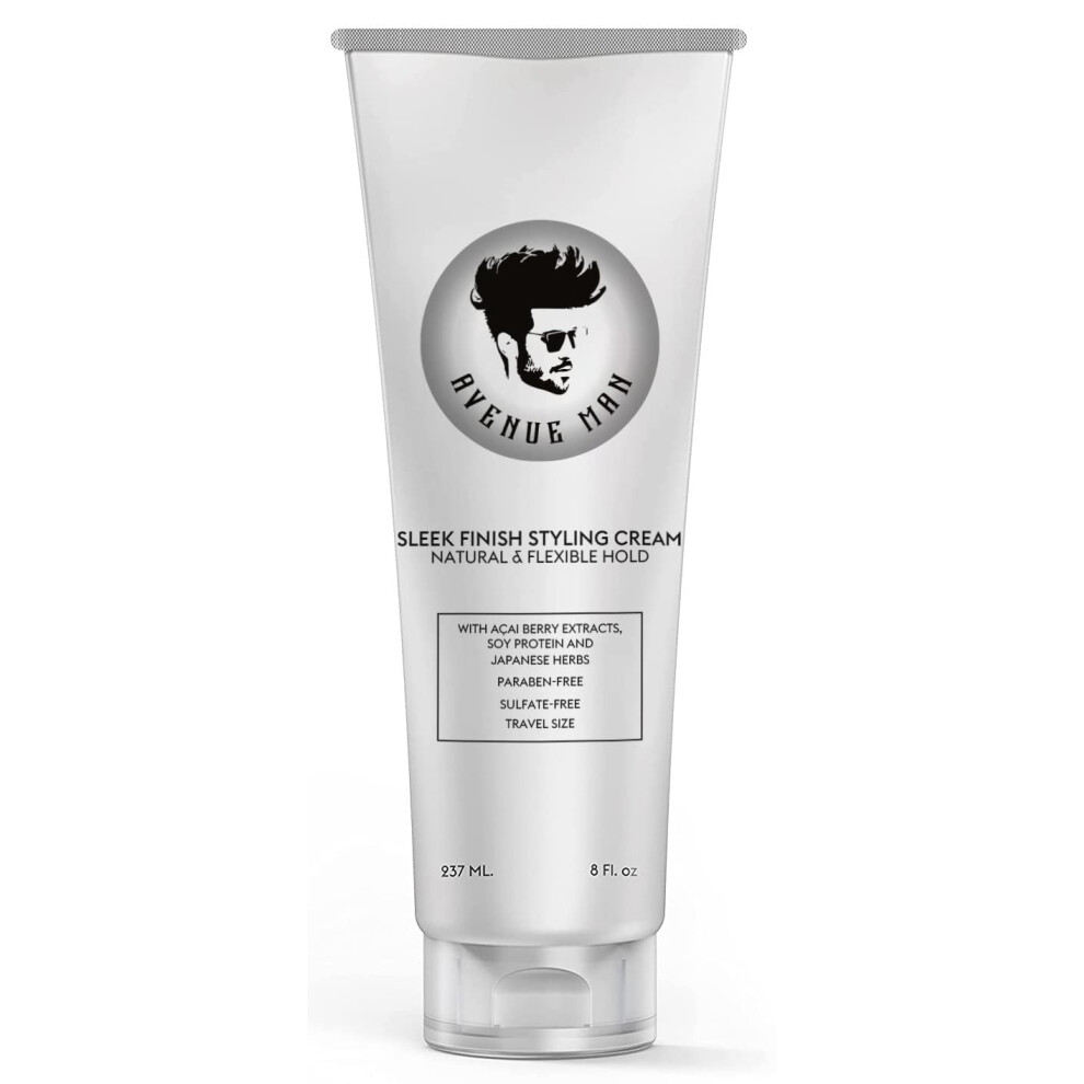Avenue Man Sleek Finish Stylingcreme Haarprodukte Mit Naturlichem Und Festem Halt Und Krauterextrakten Fur Slick-Back-Frisuren Ohne Parabene-image