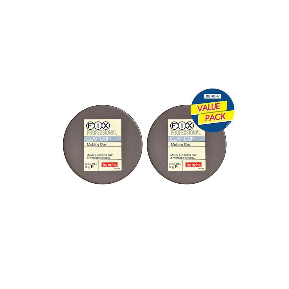 Bench Fix Hair Styling Products (Gray - Clay Doh (Pack of 2))