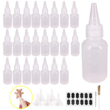 Belinlen Lot de 24 flacons souples en plastique de 28 ml avec doseur - Fournitures pour d coration de biscuits, fournitures pour biscuits, boutei
