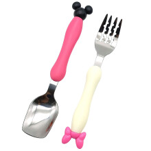 Kinderen Lepel Vork Set Babyvoeding Lepel Roestvrij Staal Kinderen Eetgerei Peuter Baby Bestek Accessoires