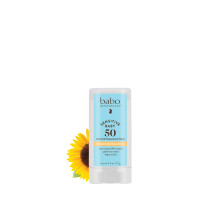 Babo Botanicals Sensitive Baby Mineral Sunscreen Stick SPF 50 - 70% Ingredienti Biologici - Ossido di Zinco - Certificato NSF, MADE SAFE e EWG -