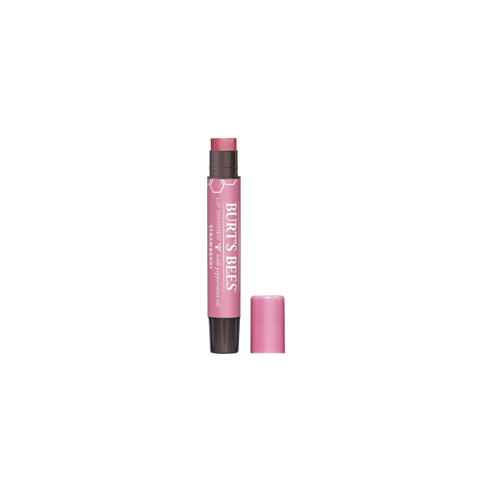 Burt's Bees 100% Natural Moisturizing Lip Shimmer  Strawberry - 1 Tube